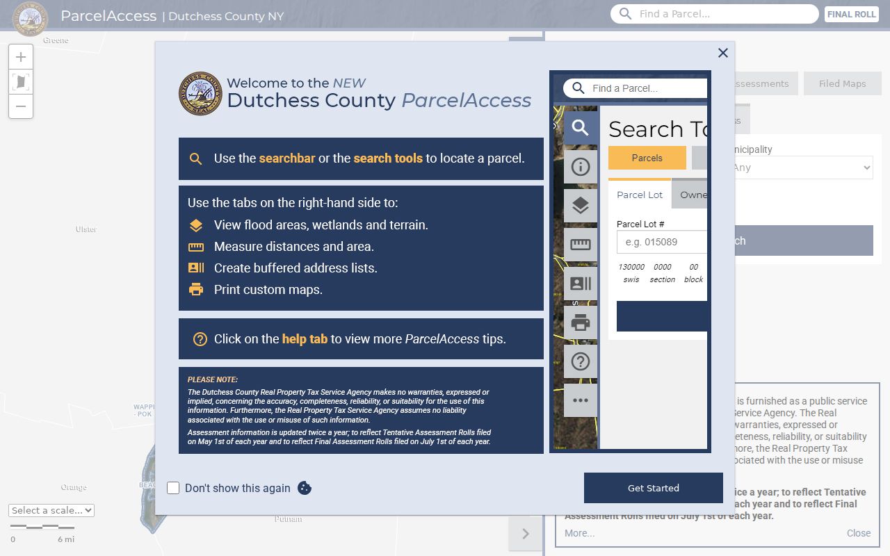 Town of Fishkill residents directory ParcelAccess property search