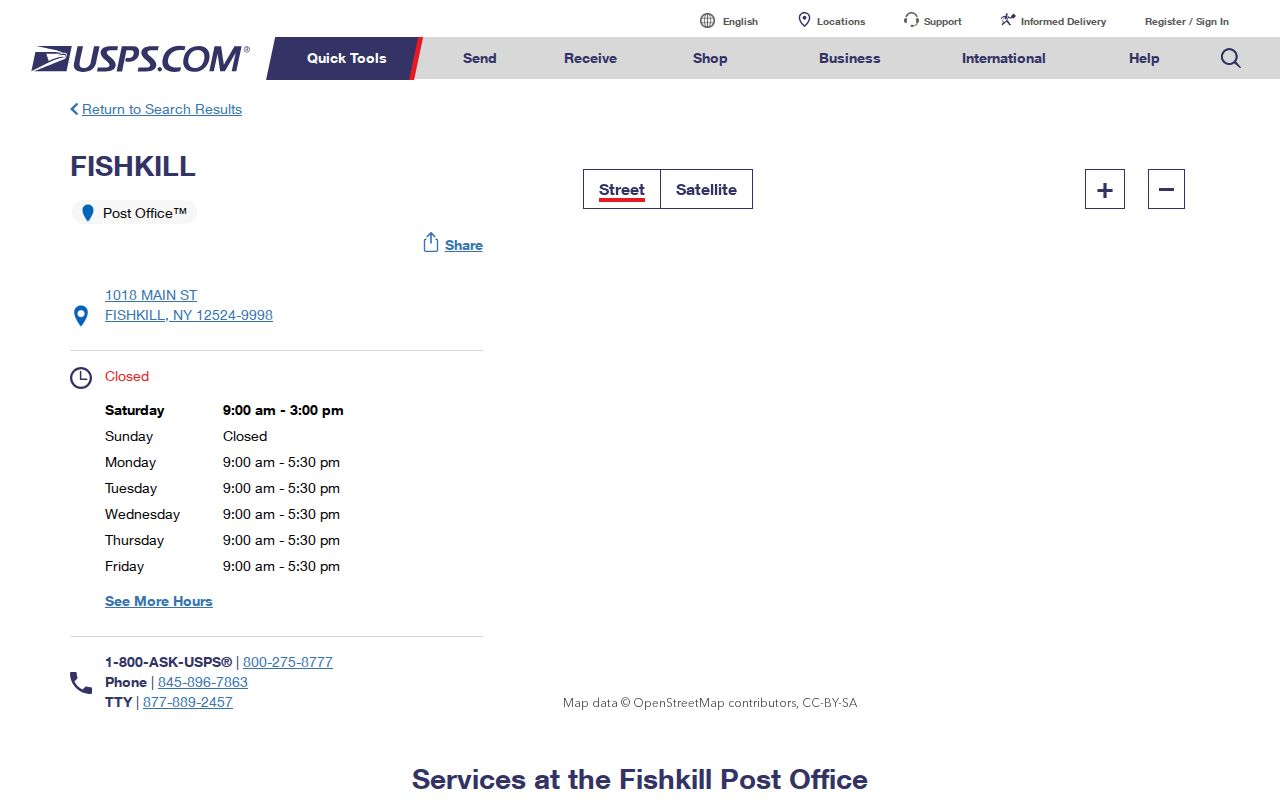 Town of Fishkill ZIP code directory Fishkill 12524 post office
