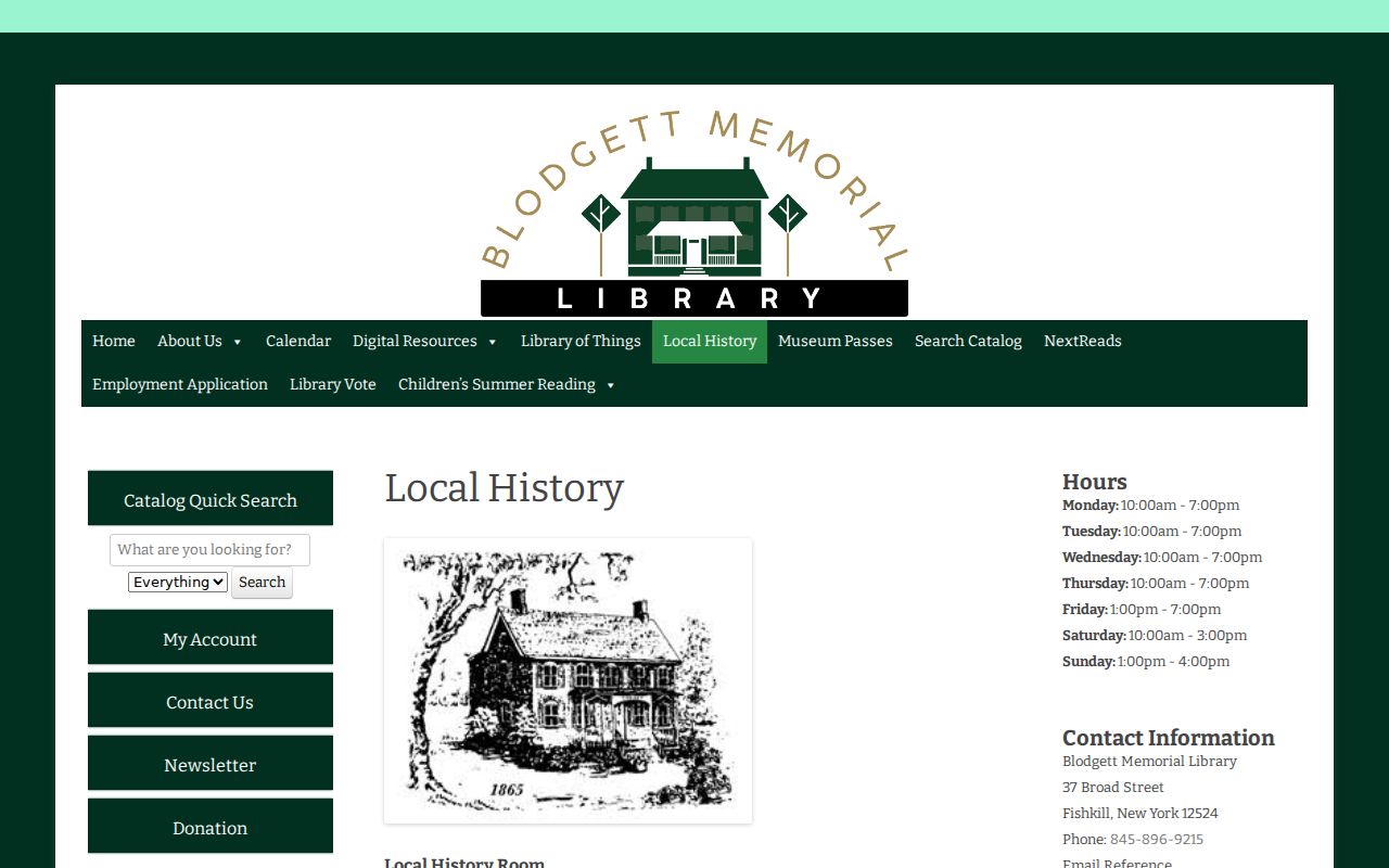 Town of Fishkill residents directory Blodgett local history collection